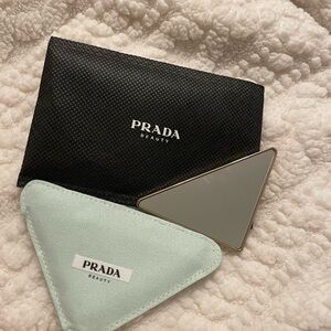 Prada Beauty Silver and Gold Mirror